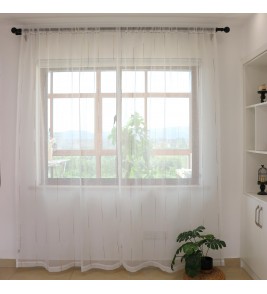 Narrow colored line tulle curtains